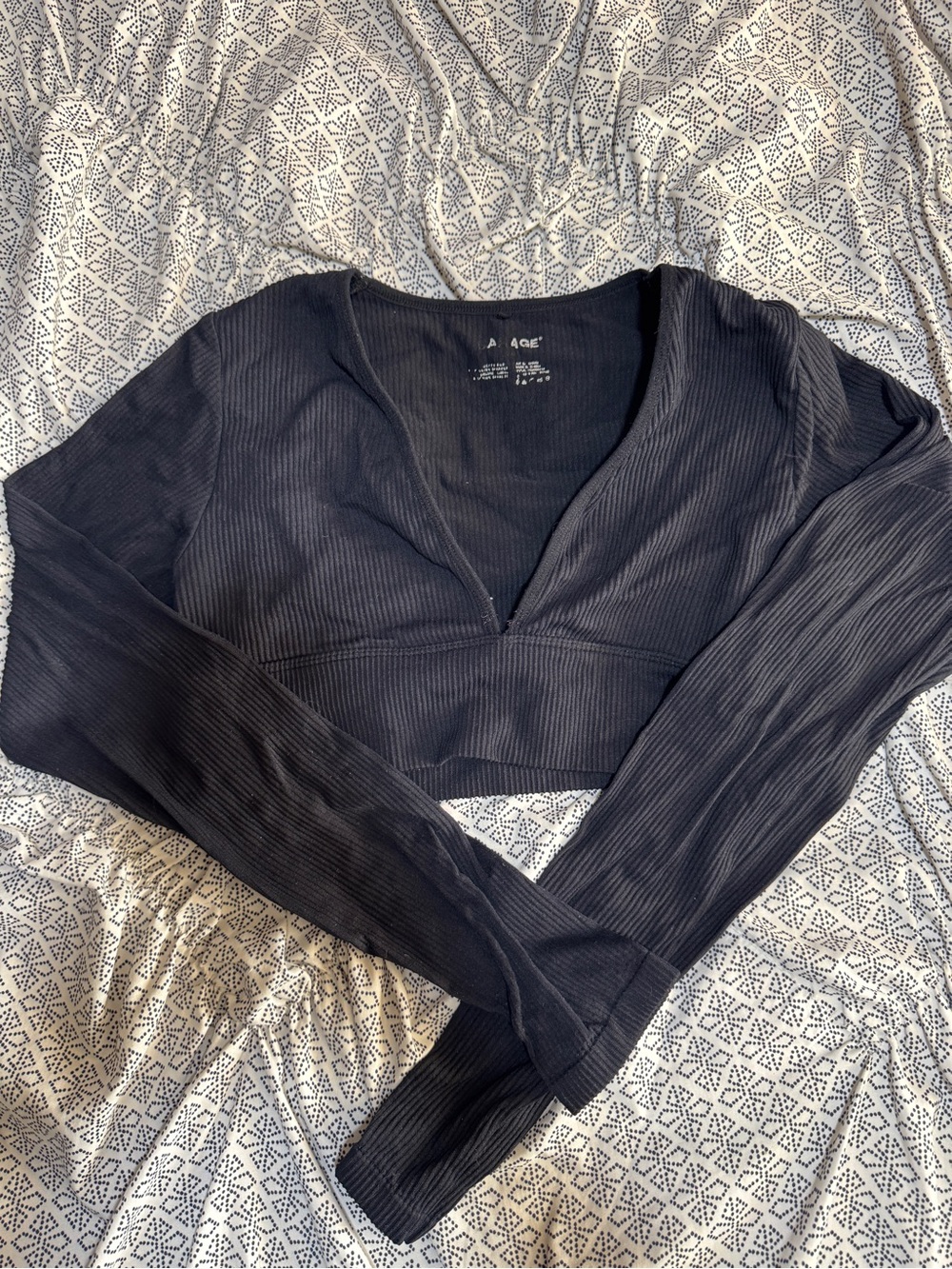 Garage Plunge Neck Long Sleeve